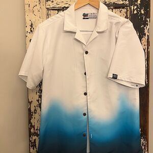 Hyperfavor men’s custom Costa Rica 2023 Hawaiian button down shirt. Size S.